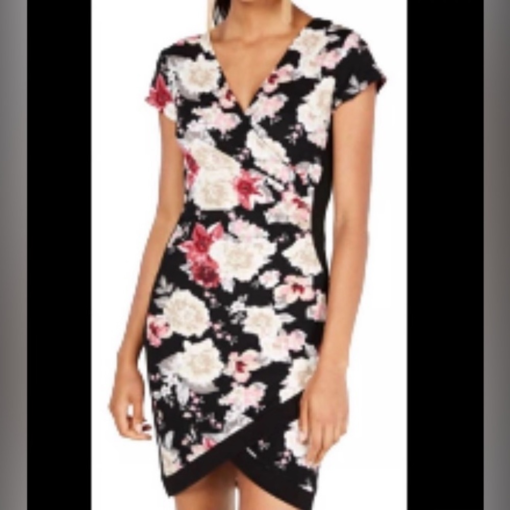 Floral V-Neck Wrap Dress